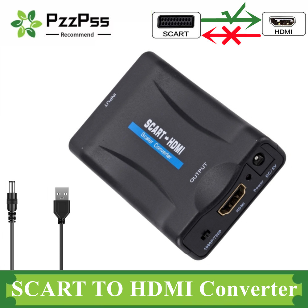 Scart To Hdmi - Adaptador convertidor de Audio y vídeo