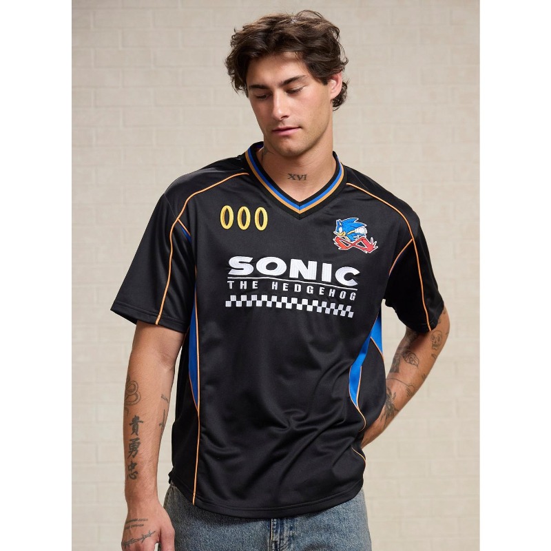 Retro Gaming T Shirt - Camiseta Deportiva de Anime Sonic The