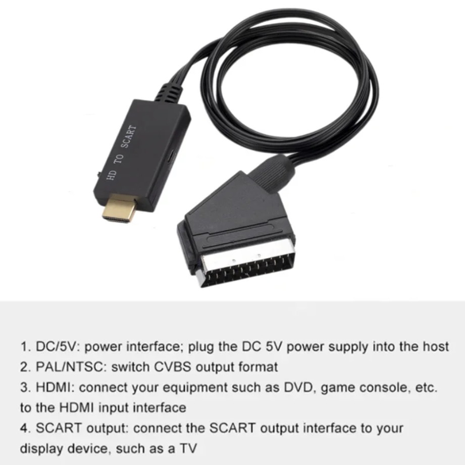 Cable convertidor HDMI a SCART - Scart To Hdmi reseña y precio