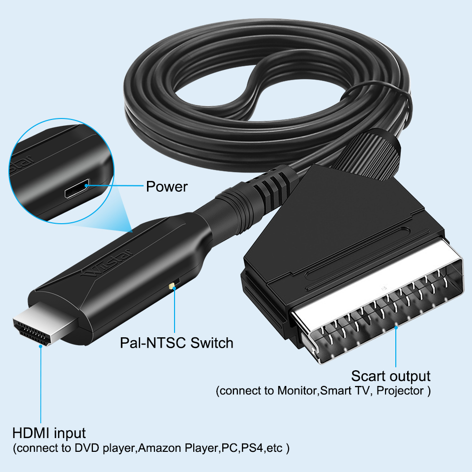 Adaptador convertidor de lujo  - Scart To Hdmi reseña y precio