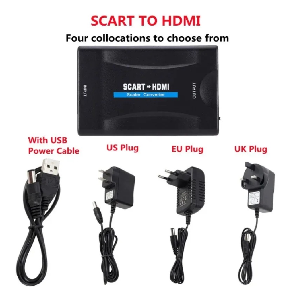 BGGQGG-Adaptador convertidor d - Scart To Hdmi reseña y precio